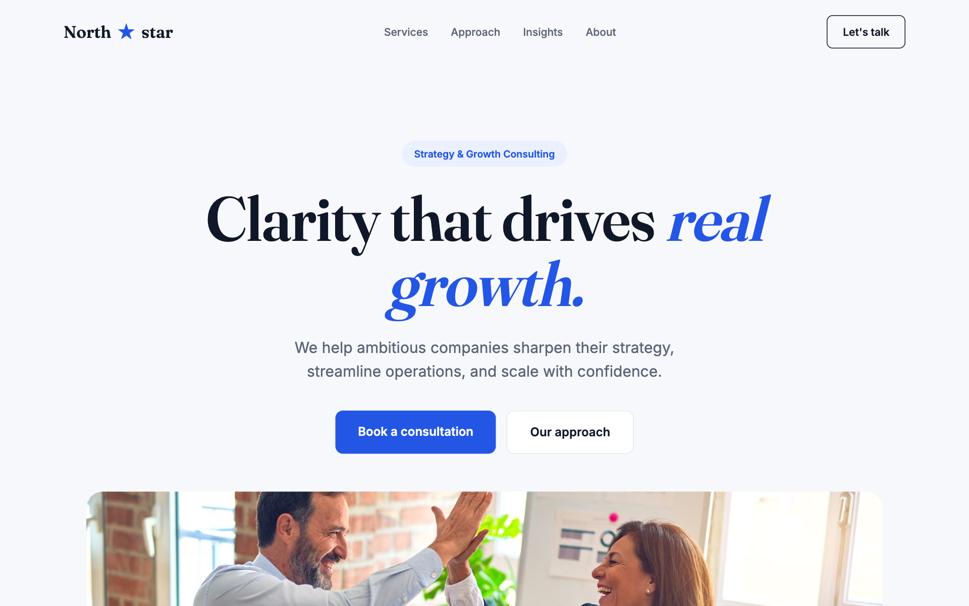 Professional brand website example